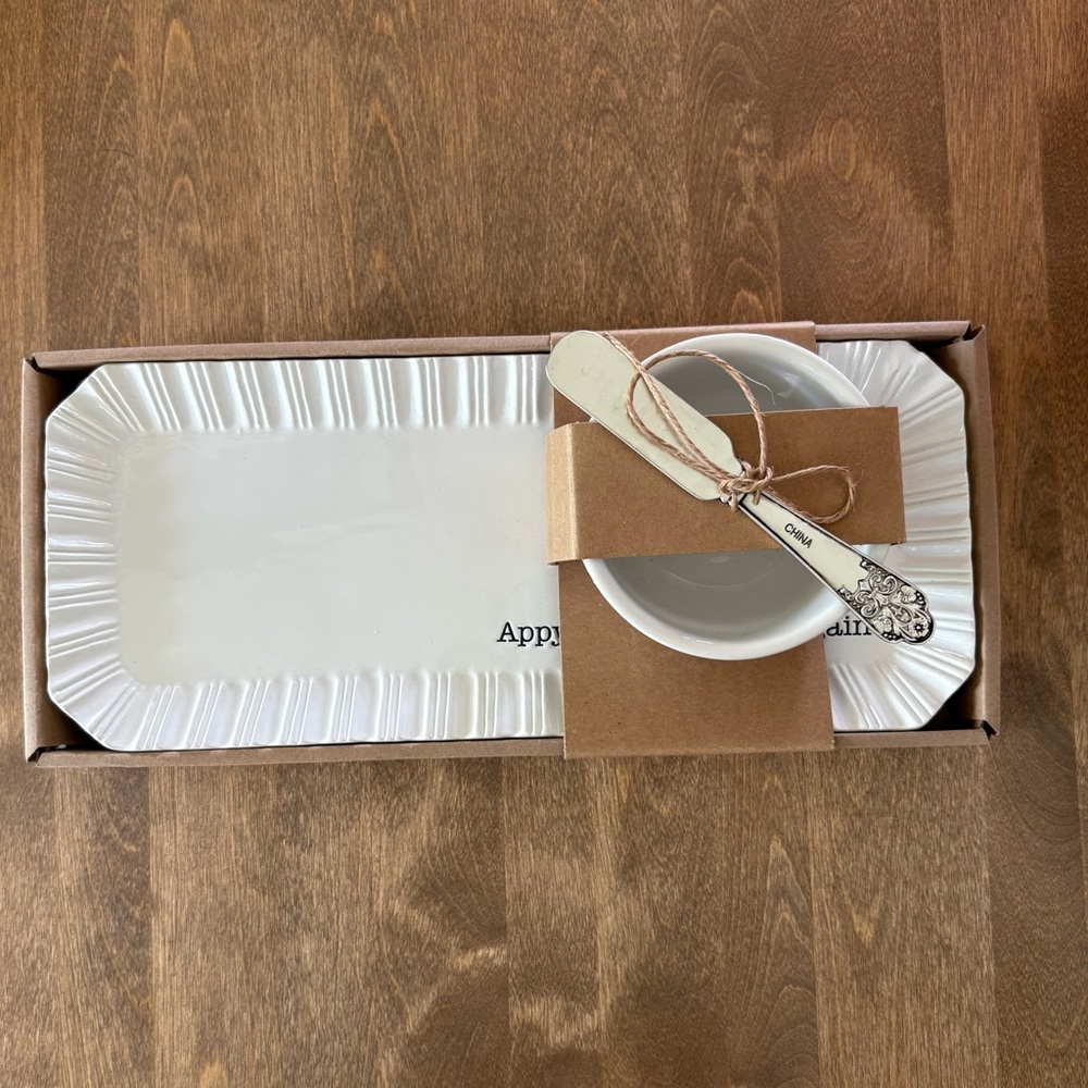 Mud Pie Circa Tray and Dip Bowl Set